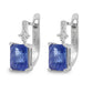 Pendientes de Plata con Tanzanita AAA y Topacio Blanco