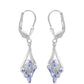 Pendientes de Plata con Tanzanita AAA y Topacio Blanco