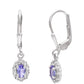 Pendientes de Plata con Tanzanita AAA y Topacio Blanco