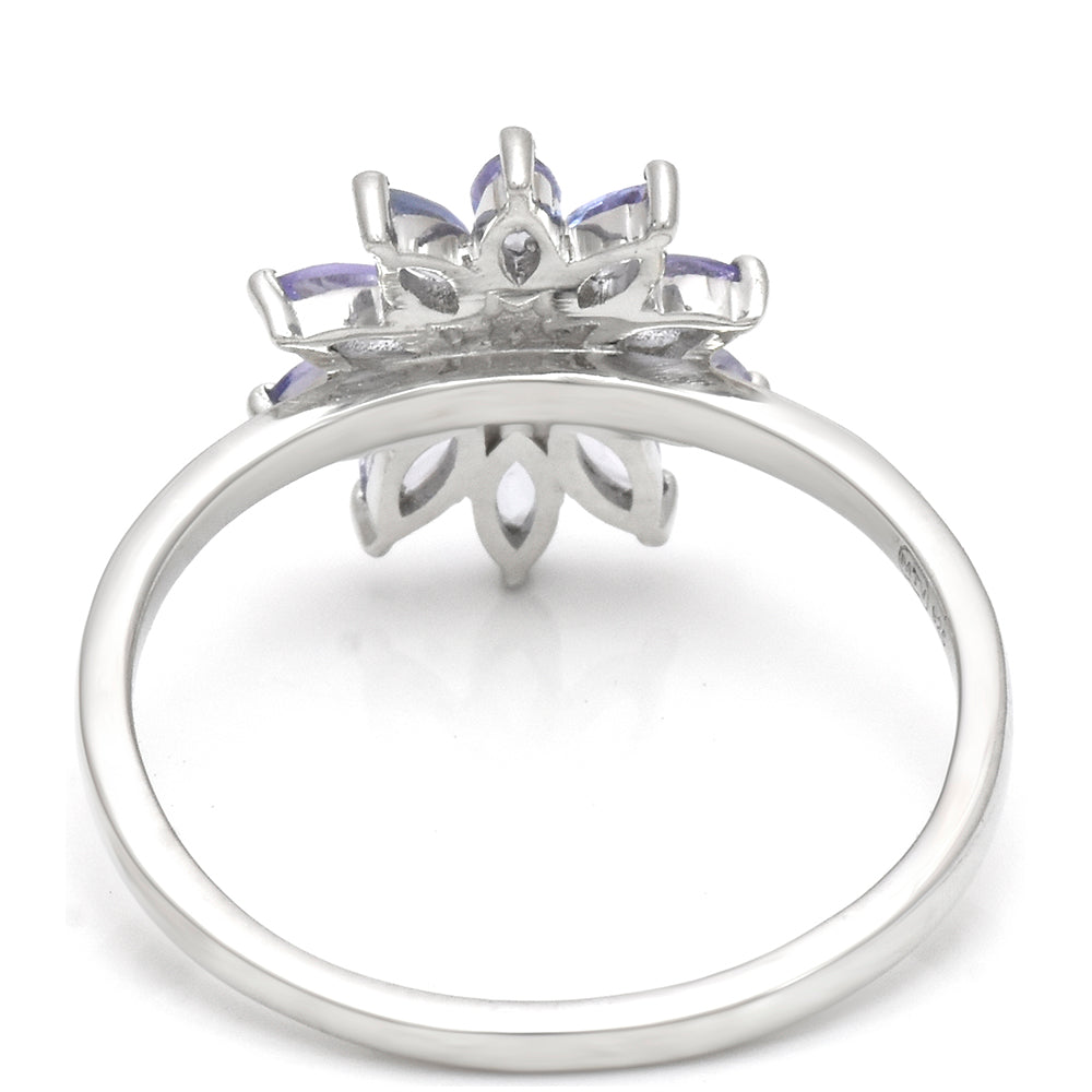 Anillo de Plata con Tanzanita AAA 4 