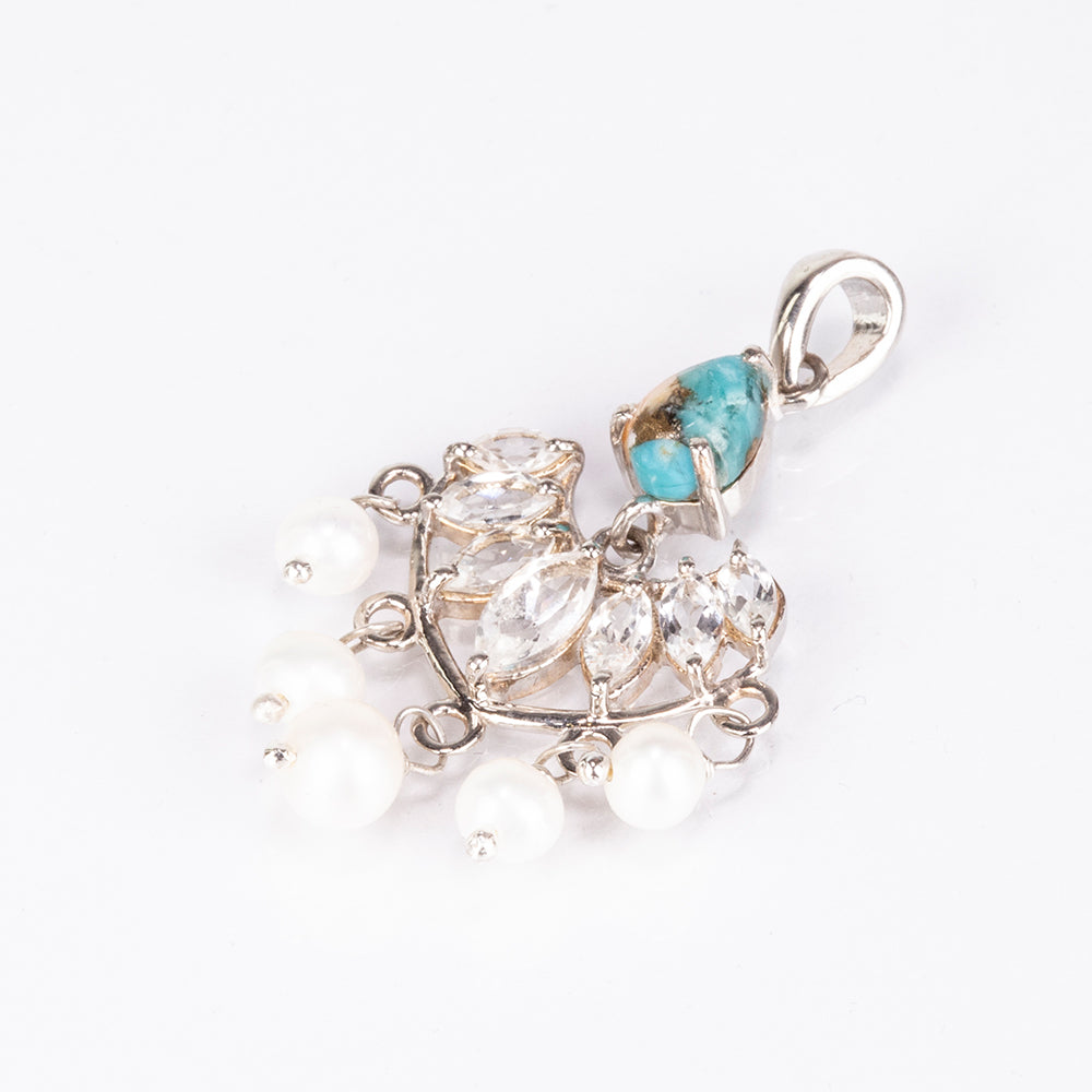 Colgante de Plata con Turquesa Ostra 5 