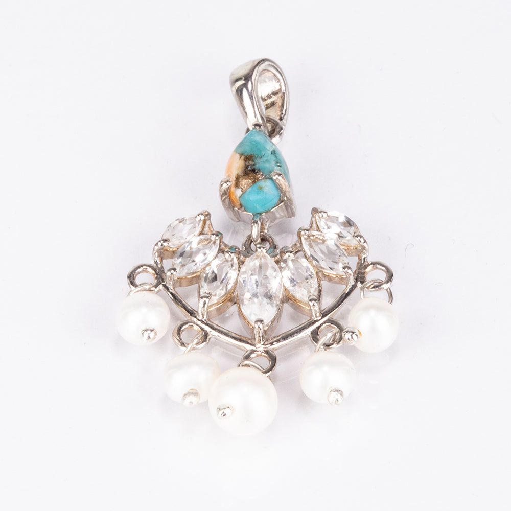 Colgante de Plata con Turquesa Ostra
