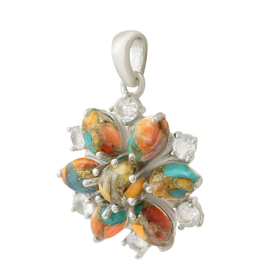 Colgante de Plata con Turquesa Ostra 3 