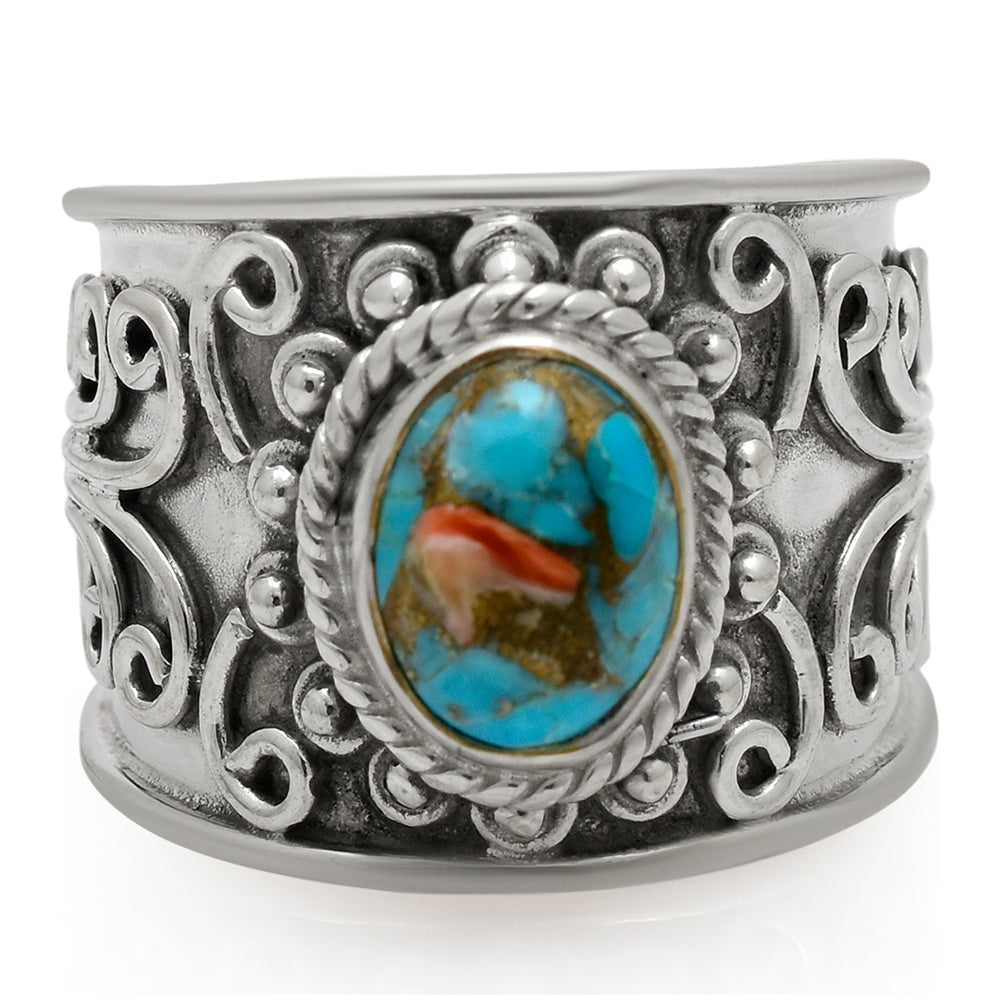 Anillo de Plata con Turquesa Ostra