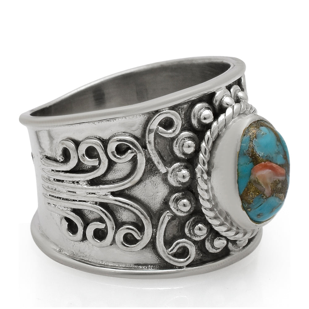 Anillo de Plata con Turquesa Ostra