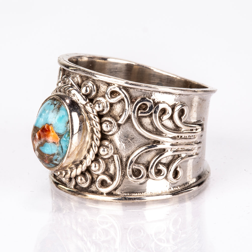 Anillo de Plata con Turquesa Ostra