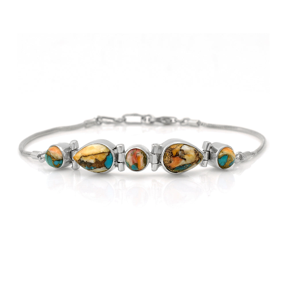 Pulsera de Plata con Turquesa Ostra 1 