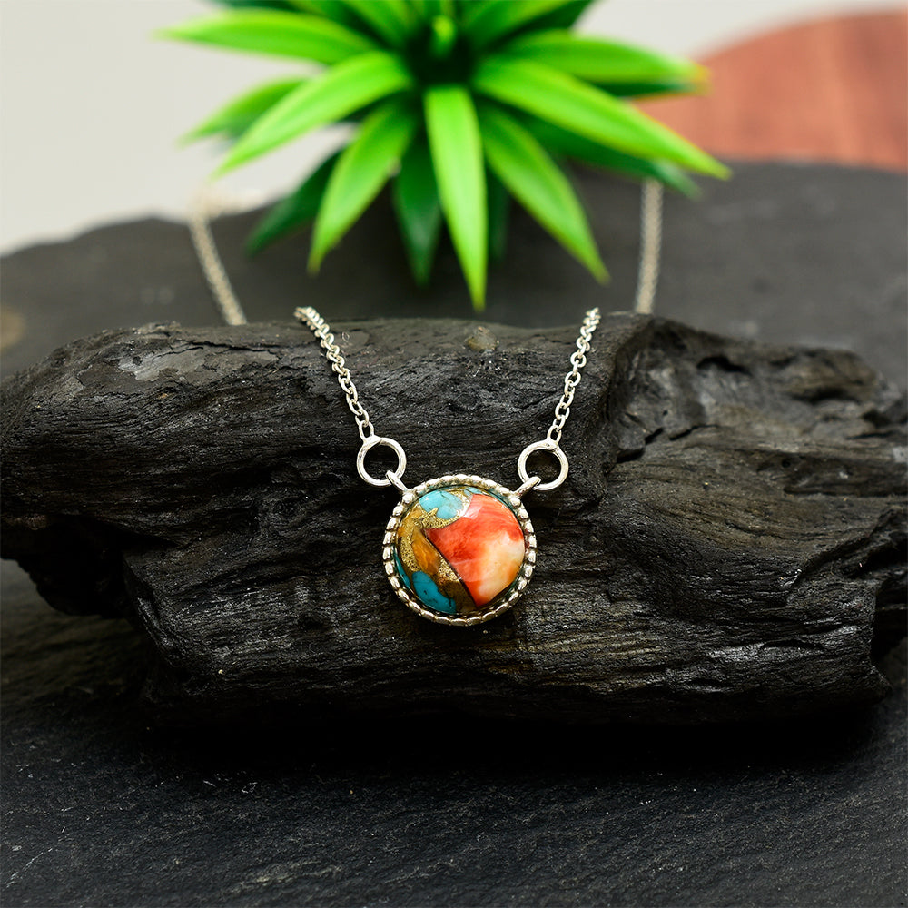 Collar de Plata con Turquesa Ostra 2 