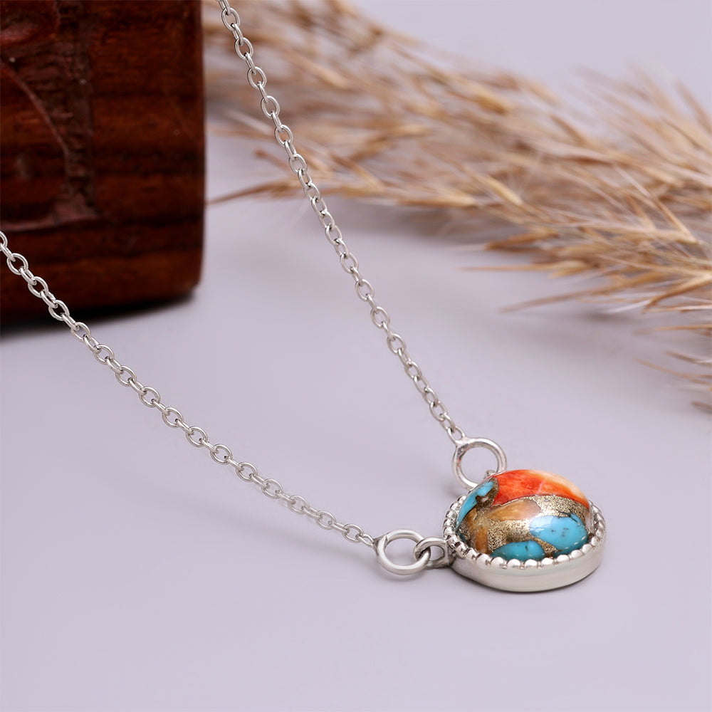 Collar de Plata con Turquesa Ostra 5 