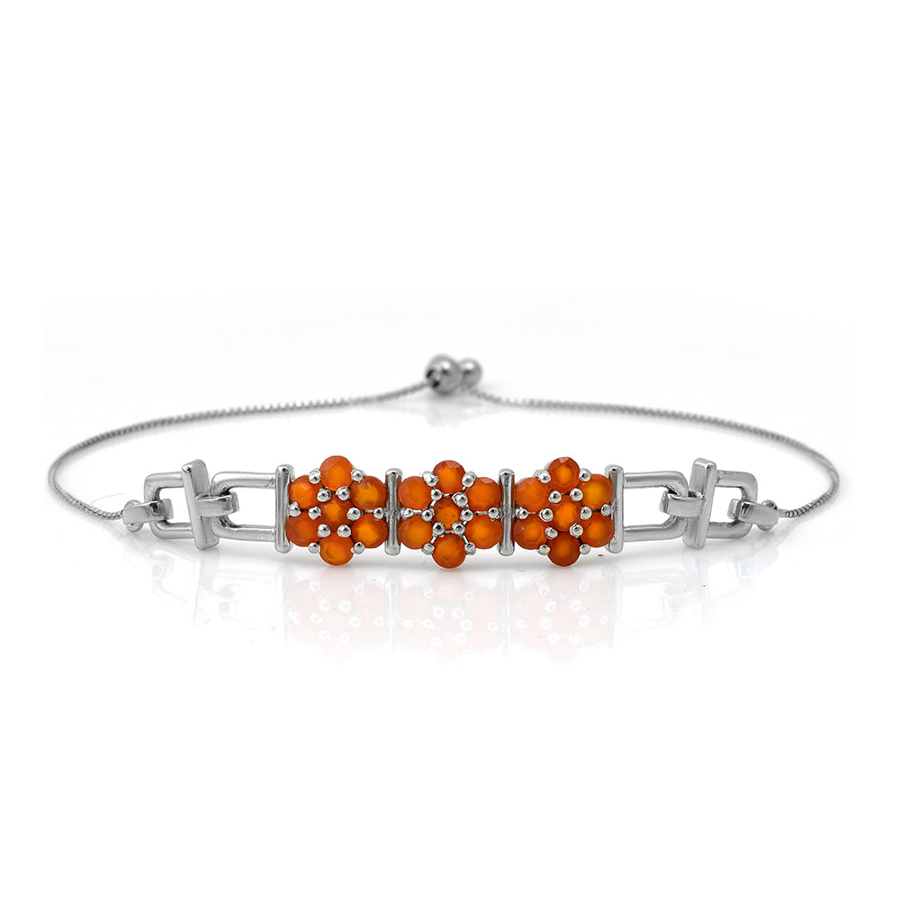 Pulsera de Plata con Ágata Roja