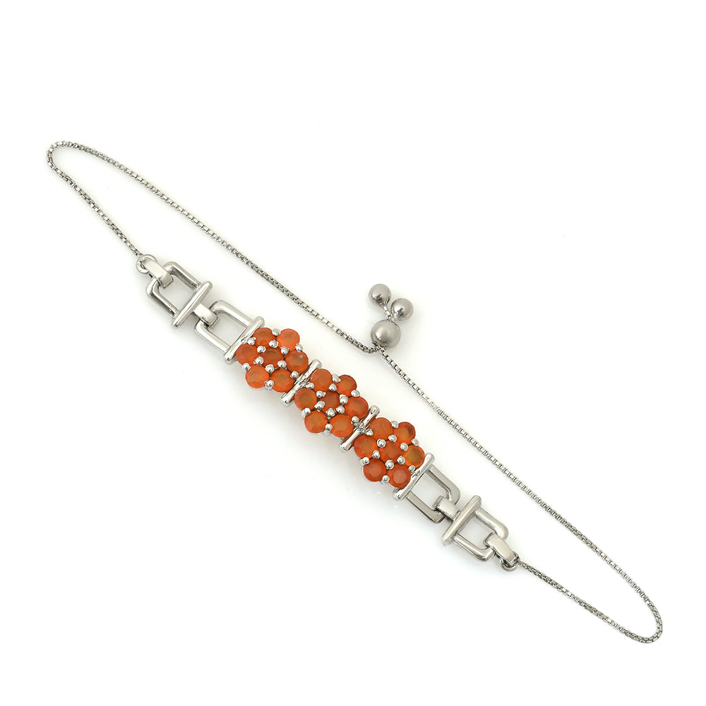 Pulsera de Plata con Ágata Roja 2 