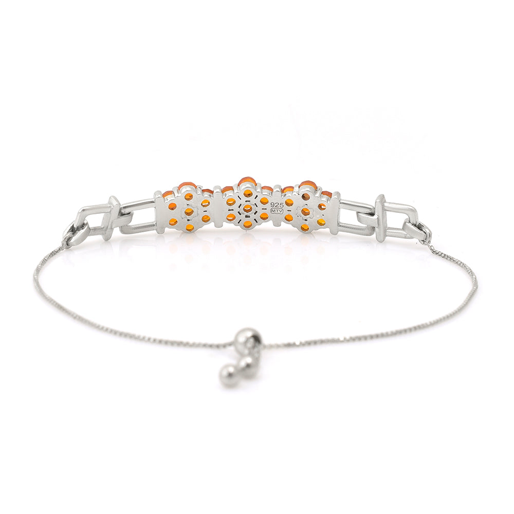 Pulsera de Plata con Ágata Roja 3 