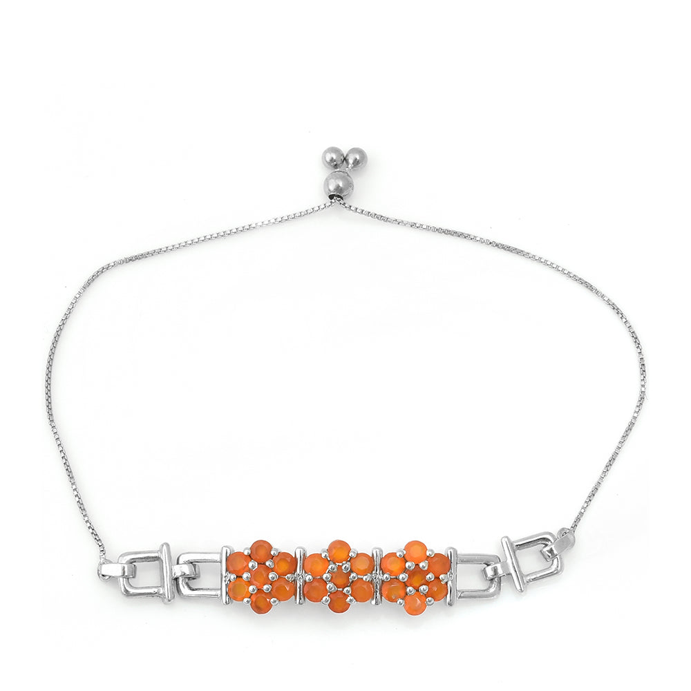 Pulsera de Plata con Ágata Roja 4 