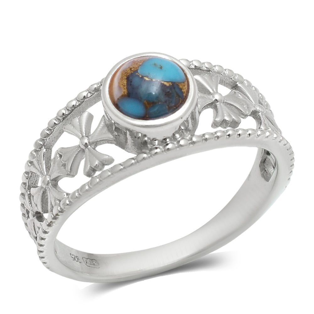 Anillo de Plata con Turquesa Ostra 2 