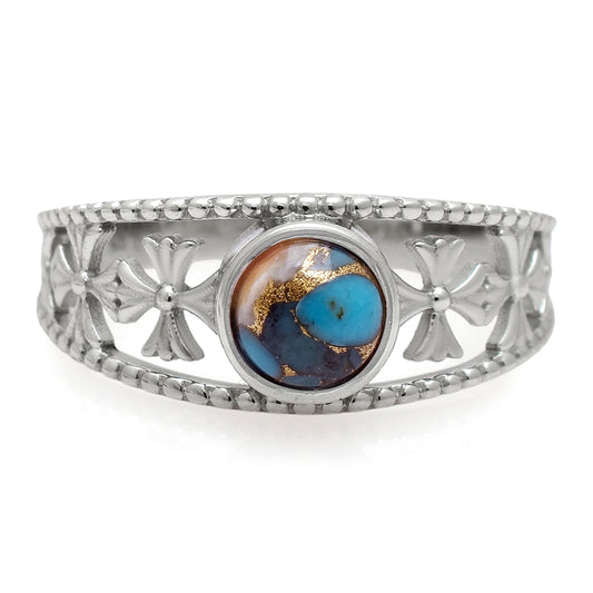 Anillo de Plata con Turquesa Ostra