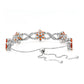 Pulsera de Plata con Ágata Roja y Topacio Blanco