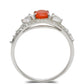 Anillo de Plata con Ágata Roja y Topacio Blanco