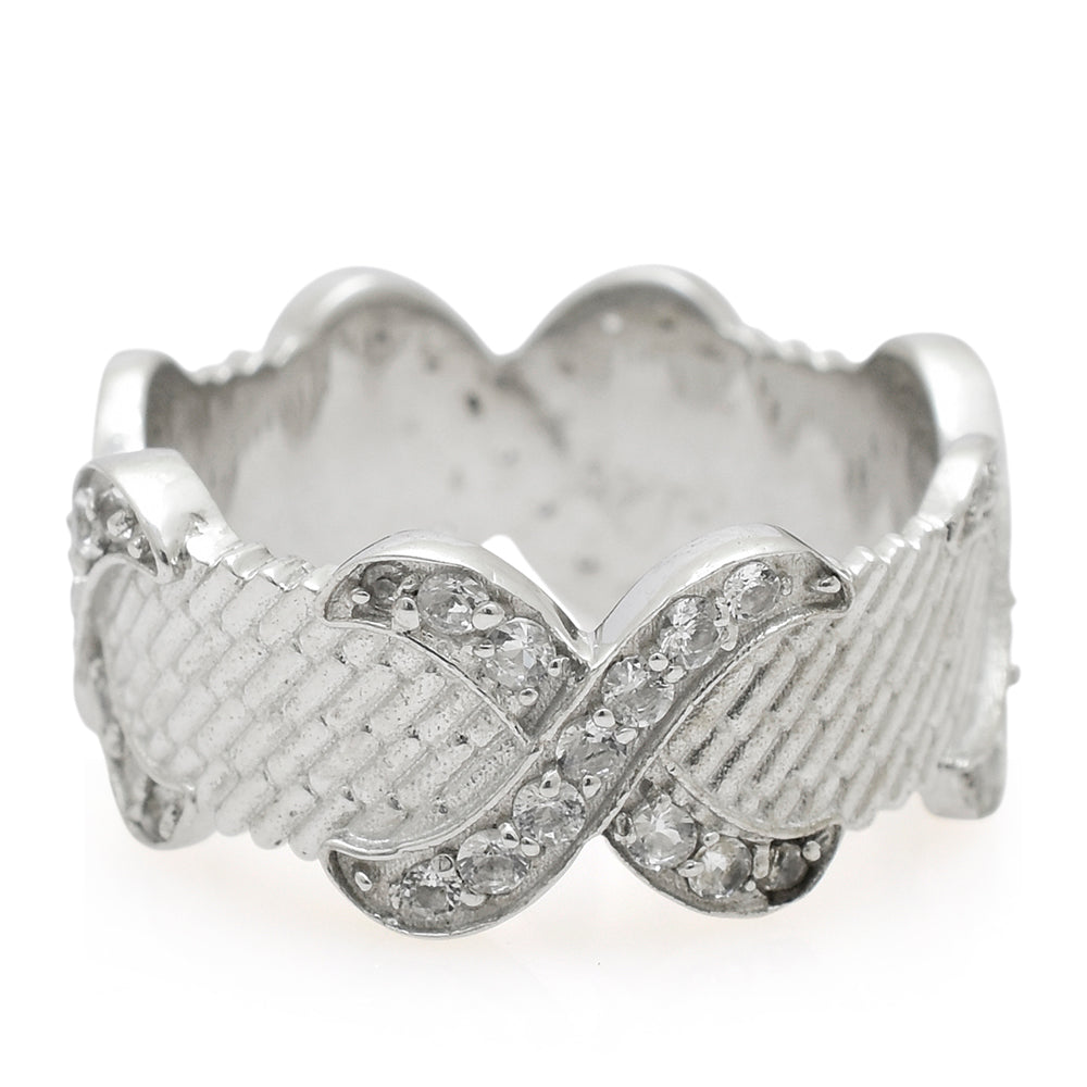 Anillo de Plata con Topacio Blanco 1 