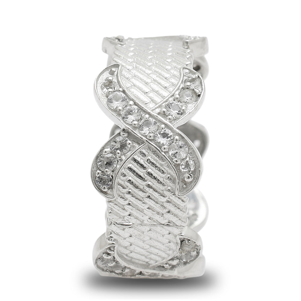 Anillo de Plata con Topacio Blanco 3 