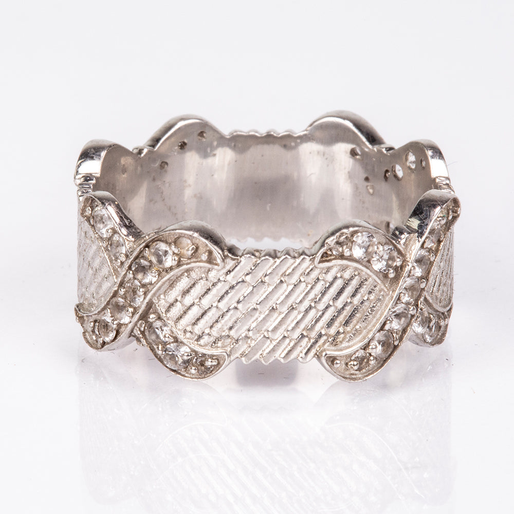 Anillo de Plata con Topacio Blanco
