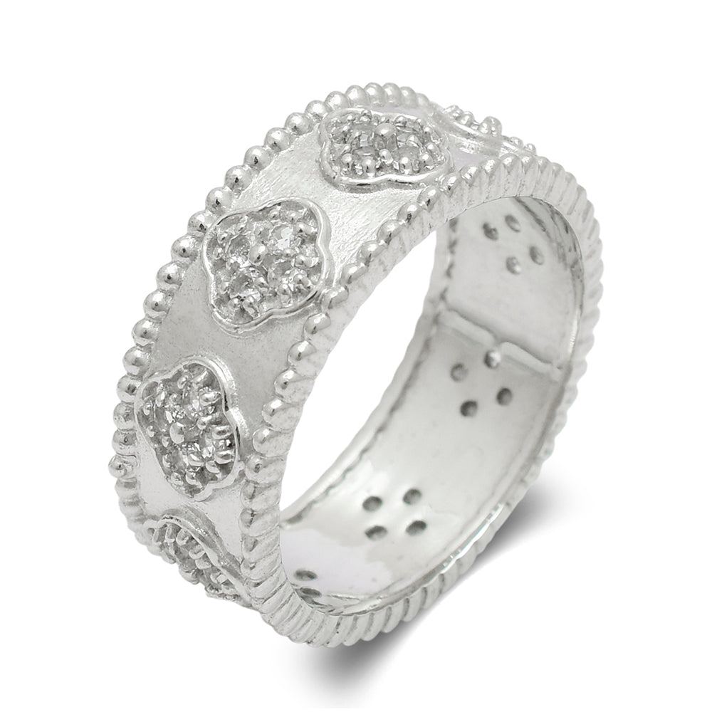 Anillo de Plata con Topacio Blanco 2 