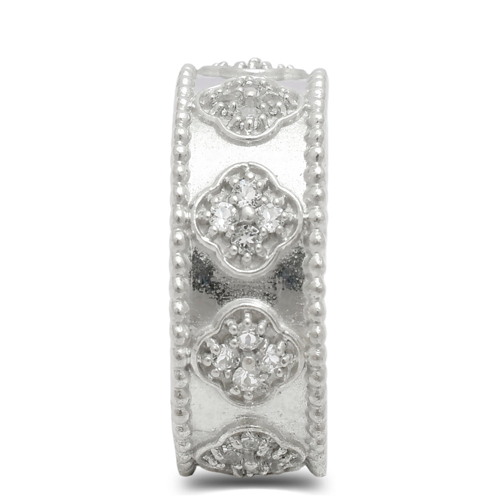 Anillo de Plata con Topacio Blanco