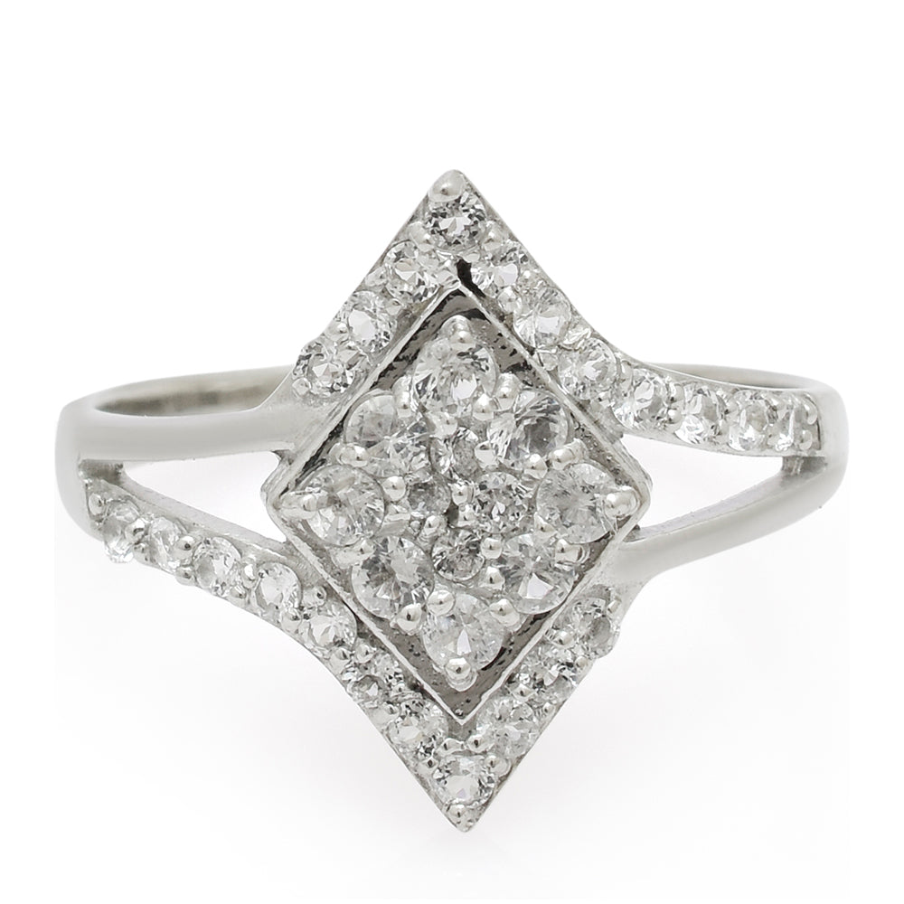 Anillo de Plata con Topacio Blanco 1 