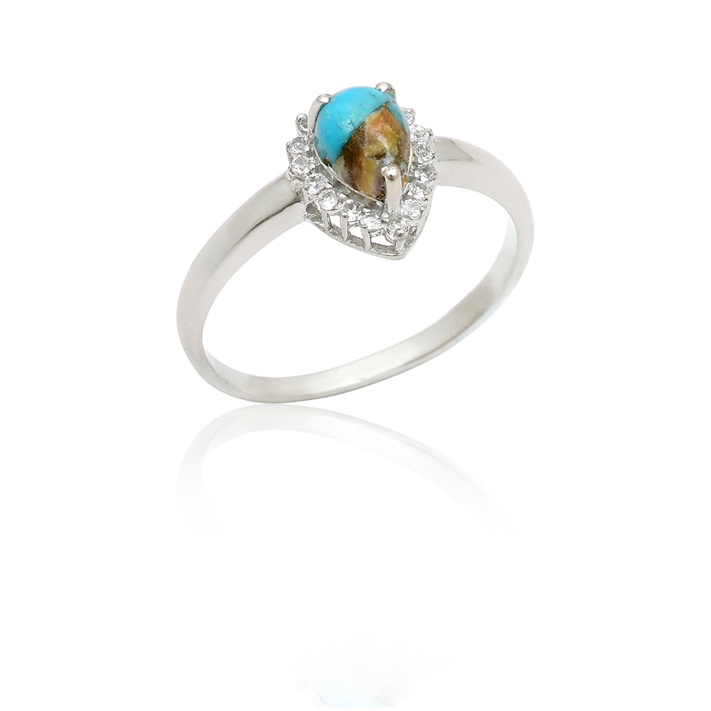Anillo de Plata con Turquesa Ostra 2 