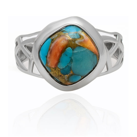 Anillo de Plata con Turquesa Ostra