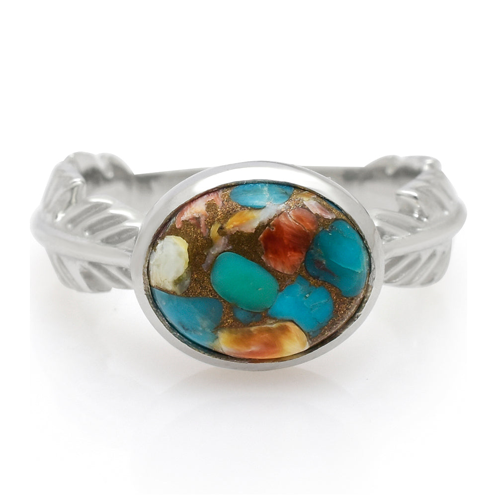 Anillo de Plata con Turquesa Ostra