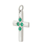 Cruz Colgante de Plata con Ágata Verde