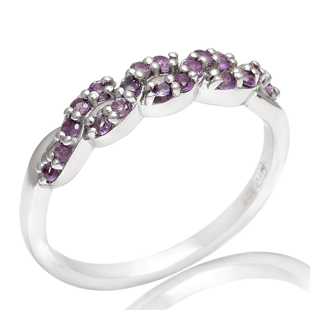 Anillo de Plata con Amatista de Brasil