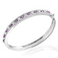 Pulsera de Plata con Amatista de Brasil y Topacio Blanco