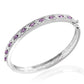 Pulsera de Plata con Amatista de Brasil y Topacio Blanco