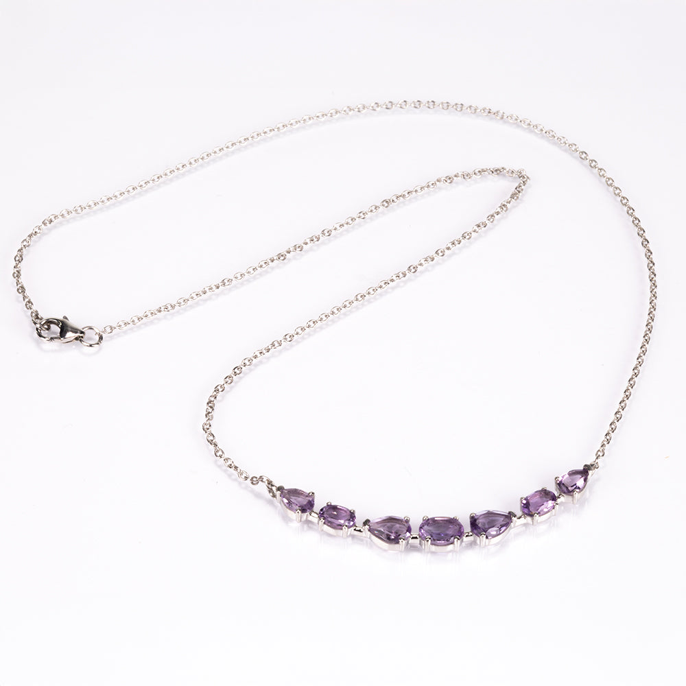 Collar de Plata con Amatista de Brasil