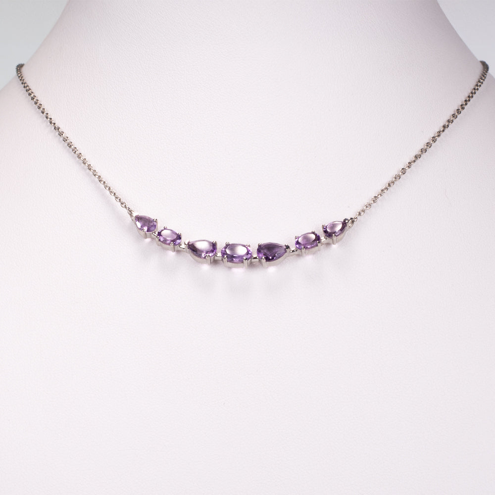 Collar de Plata con Amatista de Brasil 8 