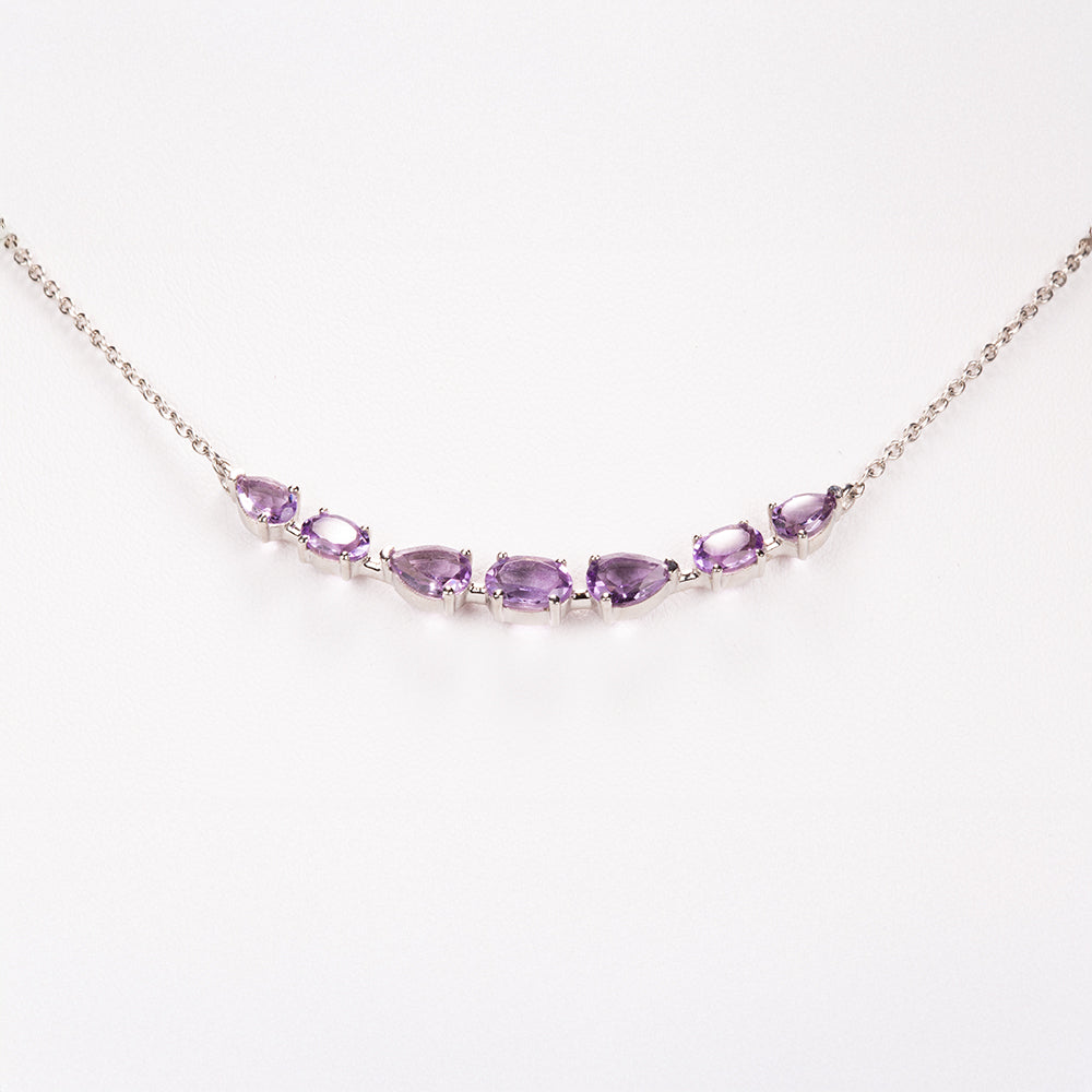 Collar de Plata con Amatista de Brasil