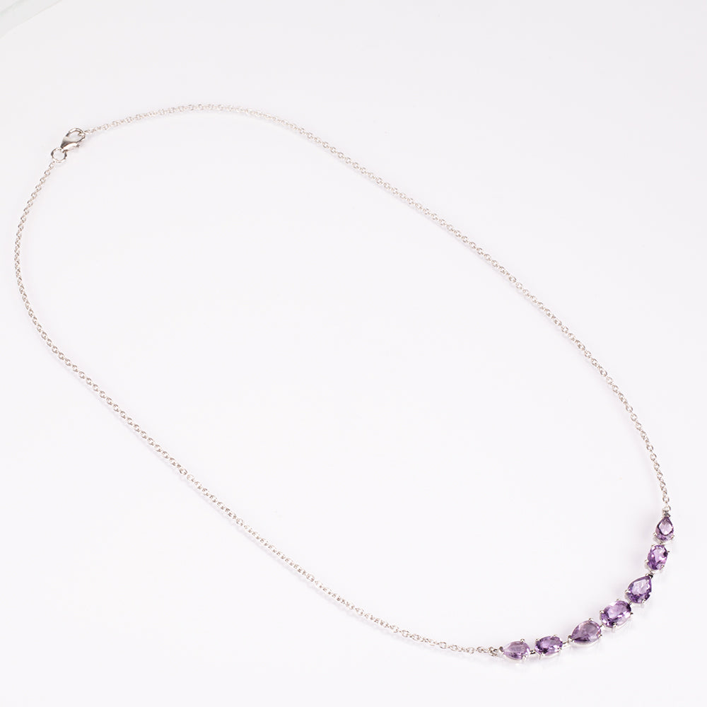 Collar de Plata con Amatista de Brasil 10 