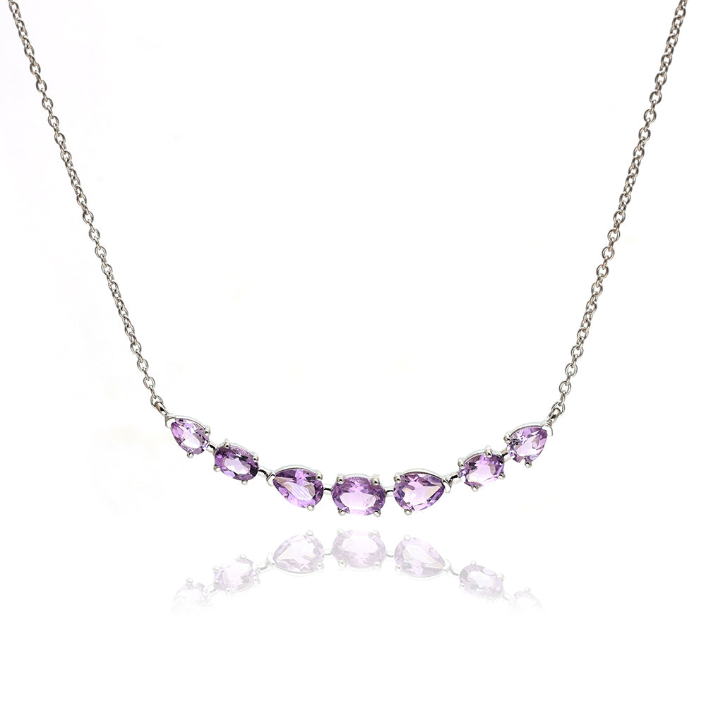 Collar de Plata con Amatista de Brasil