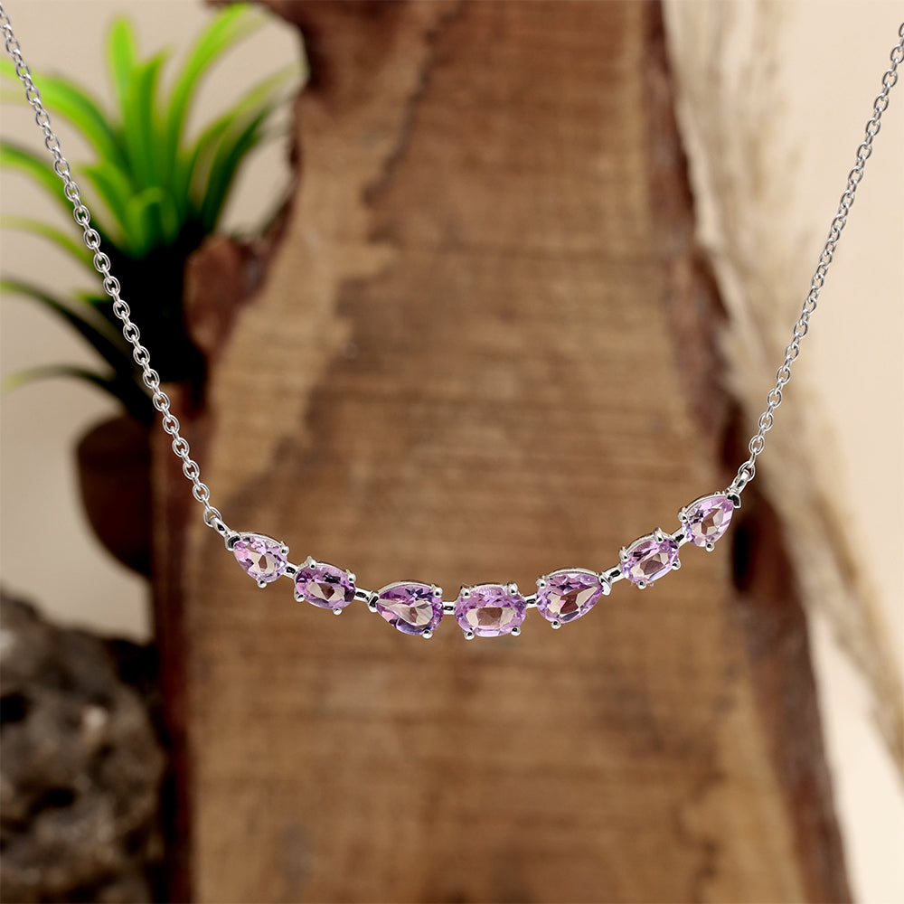 Collar de Plata con Amatista de Brasil 4 