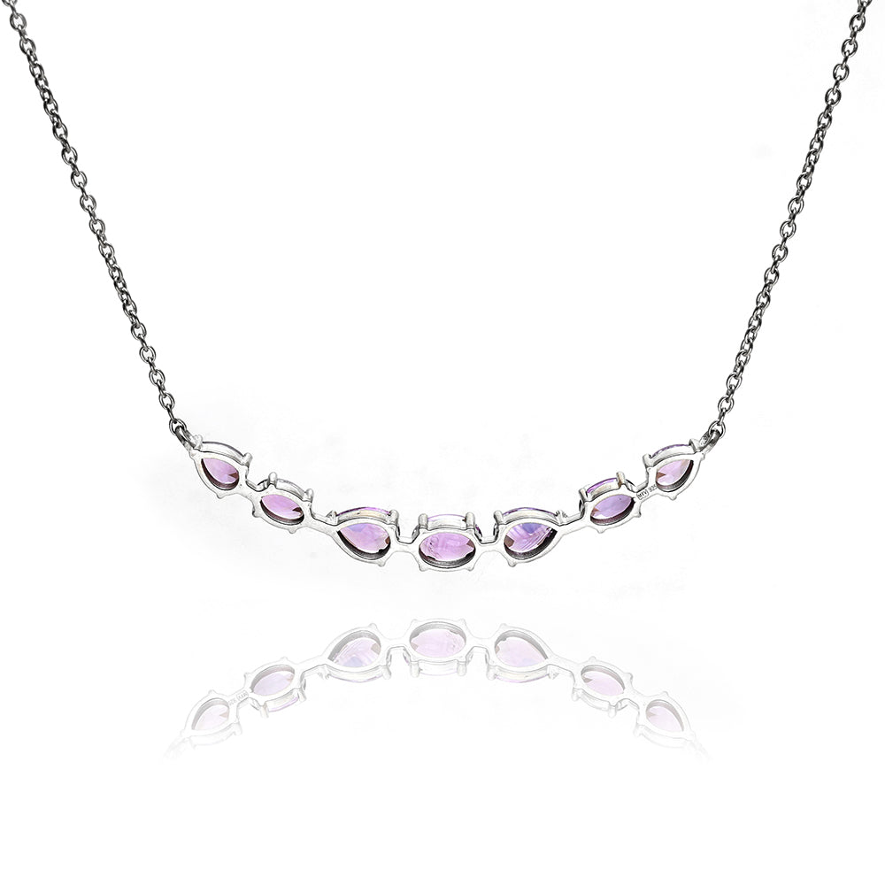 Collar de Plata con Amatista de Brasil 5 