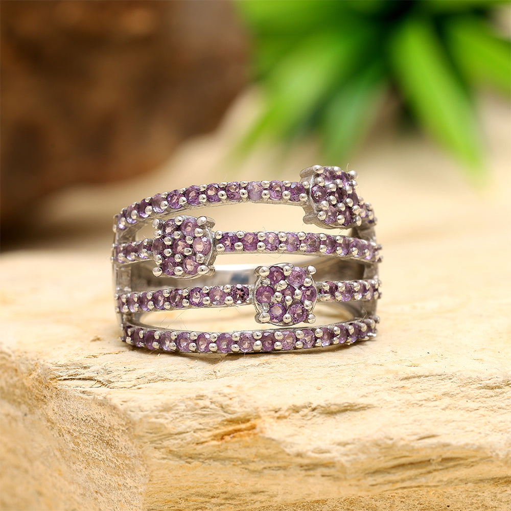 Anillo de Plata con Amatista de Brasil 2 