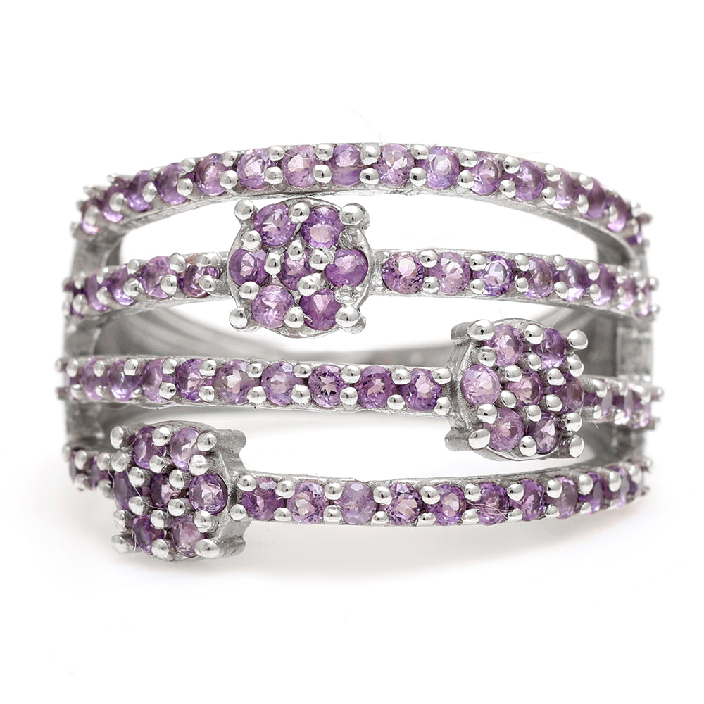 Anillo de Plata con Amatista de Brasil