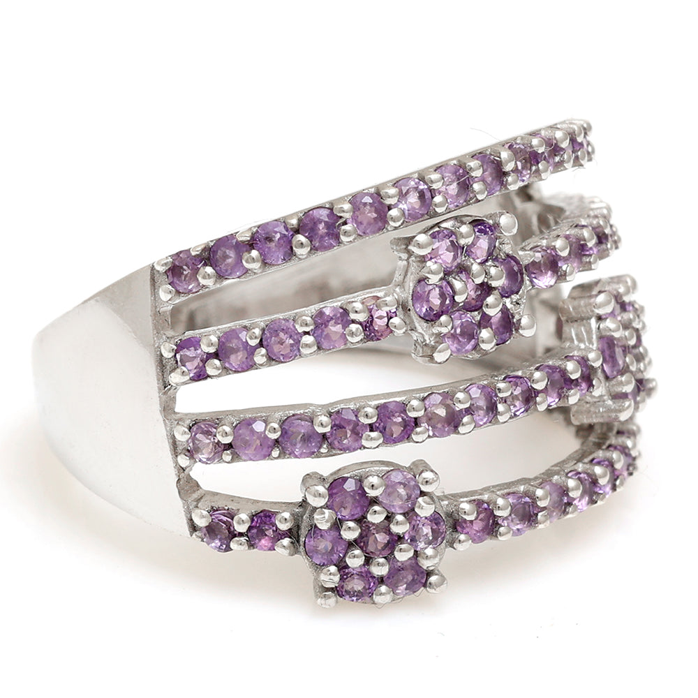 Anillo de Plata con Amatista de Brasil