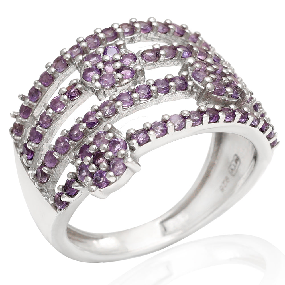Anillo de Plata con Amatista de Brasil