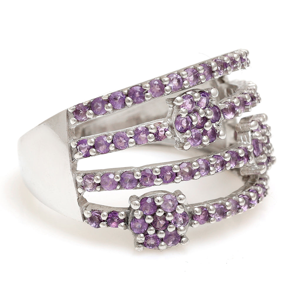 Anillo de Plata con Amatista de Brasil