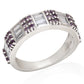 Anillo de Plata con Amatista de Brasil y Topacio Blanco