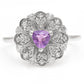 Anillo de Plata con Amatista de Brasil y Topacio Blanco