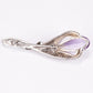 Broche de Plata con Amatista de Brasil y Topacio Blanco