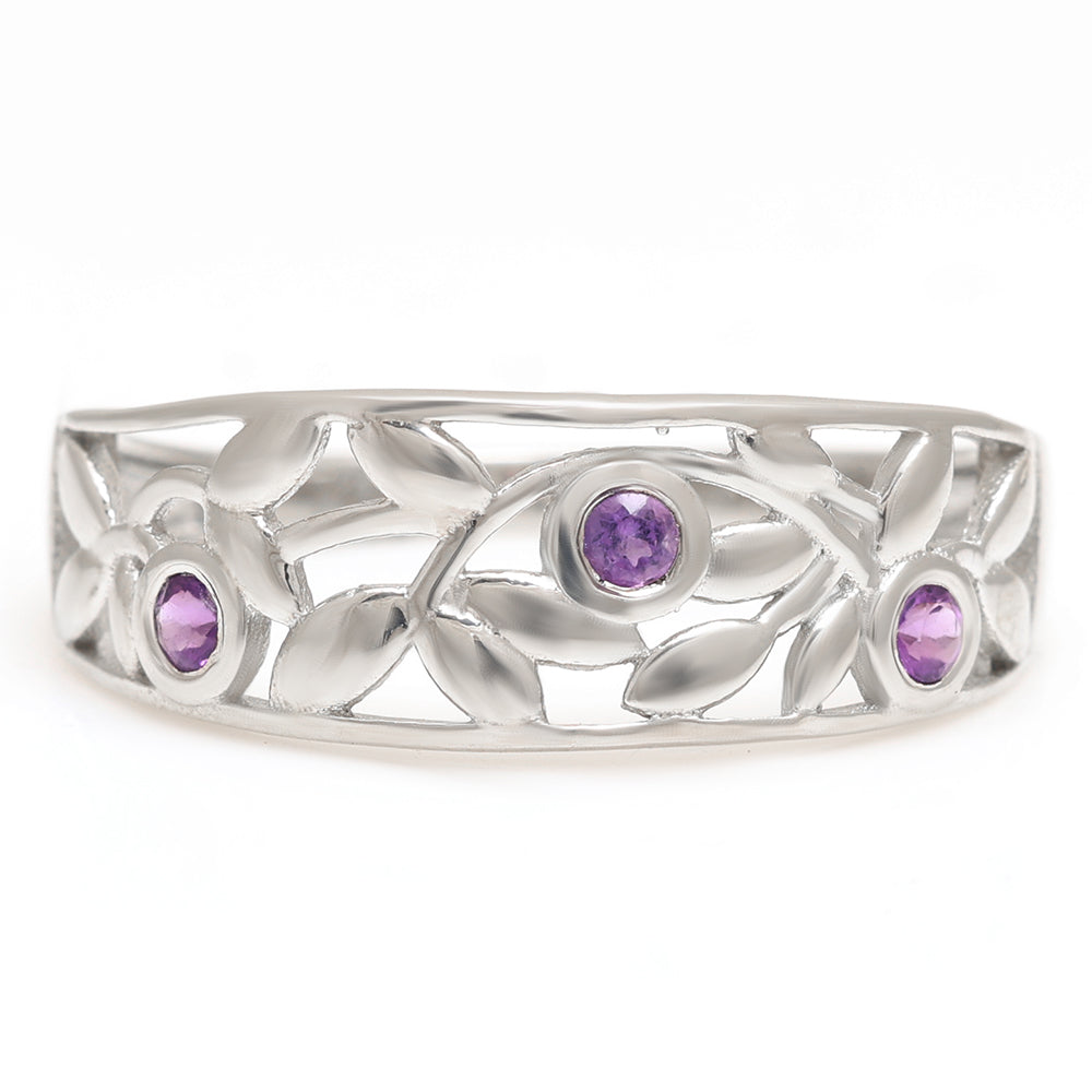 Anillo de Plata con Amatista de Brasil